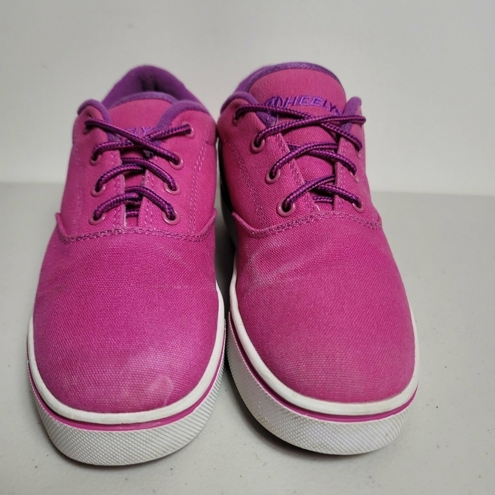 Heelys Girls Sneaker Skate Shoe Solid Hot Pink Youth Size 7 - Picture 4 of 7